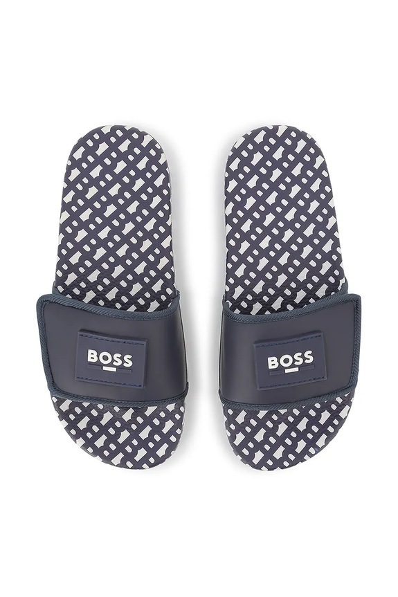 BOSS klapki dziecięce granatowy J51647.27.35