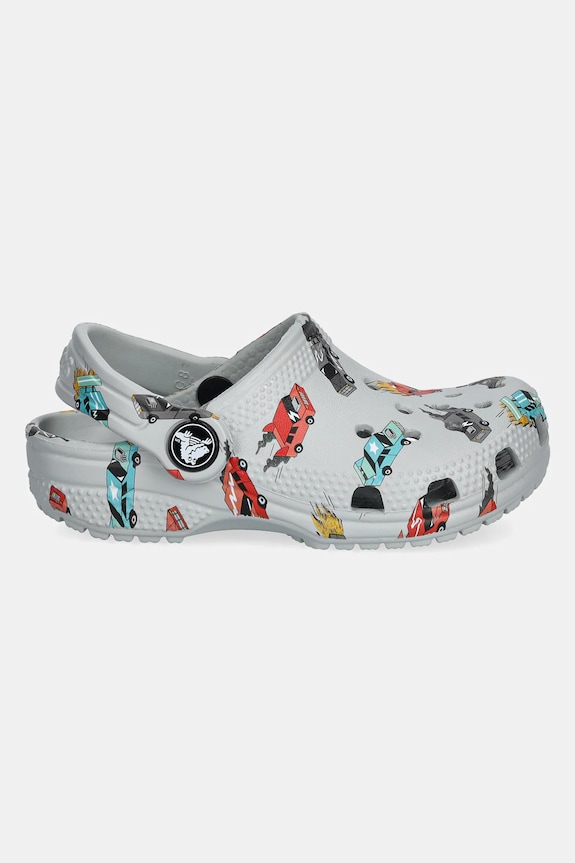 Crocs papuci CLASSIC RACE CARS GRAPHIC CLOG KIDS 210992.CROCS.CLASSIC.RA gri SS25