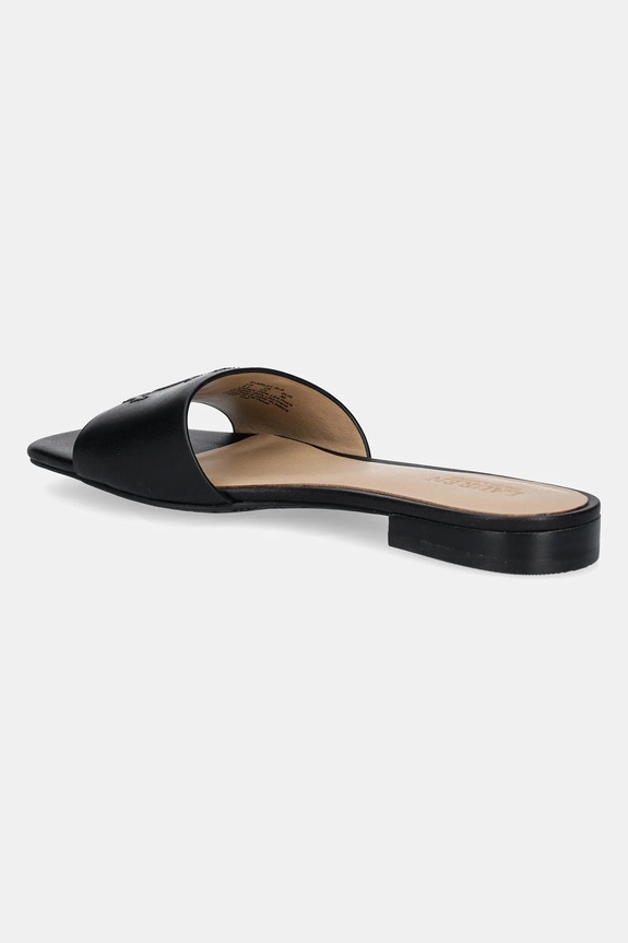 Obuv Kožené šľapky Lauren Ralph Lauren Everley Sld 802959142001.001 čierna
