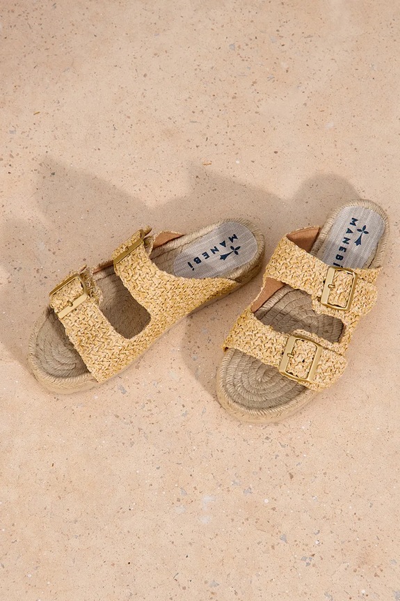 Manebi papuci Nordic Sandals textil bej V.2.8.R0