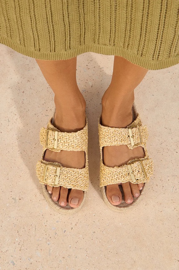 Manebi papuci Nordic Sandals V.2.8.R0 bej SS25
