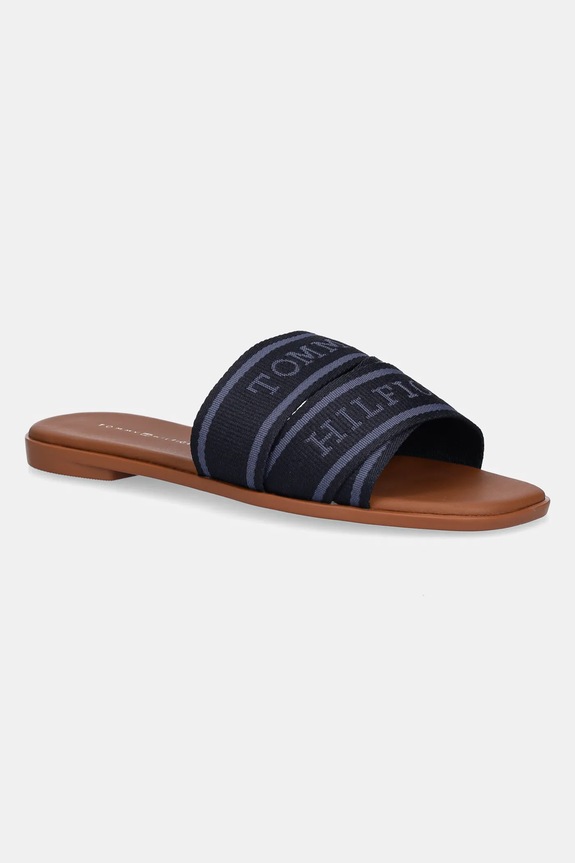 Tommy Hilfiger klapki TOMMY HILFIGER WEBBING MULE tekstylny granatowy FW0FW08421
