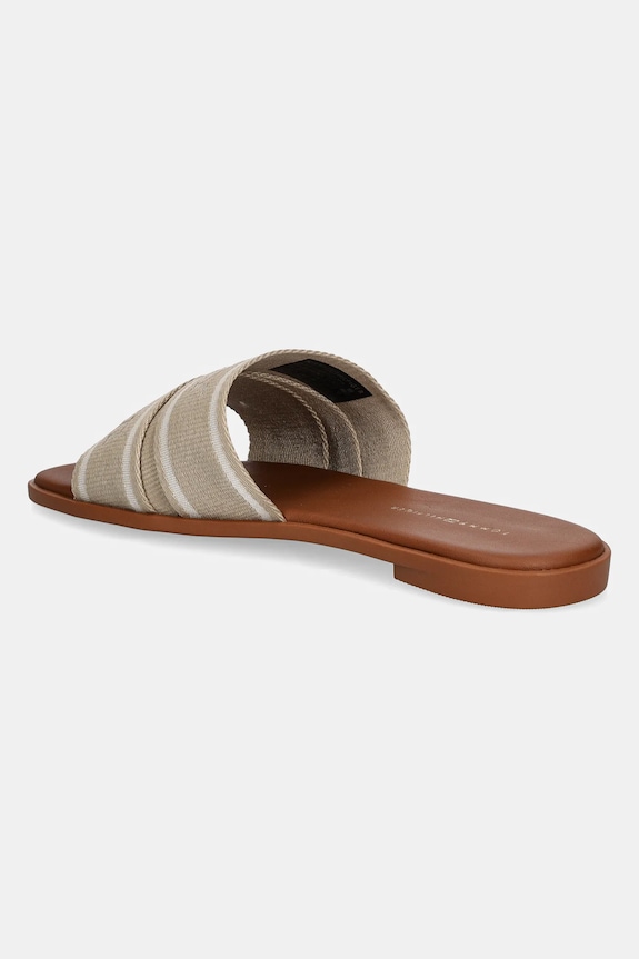 Obuwie Tommy Hilfiger klapki TOMMY HILFIGER WEBBING MULE FW0FW08421 beżowy