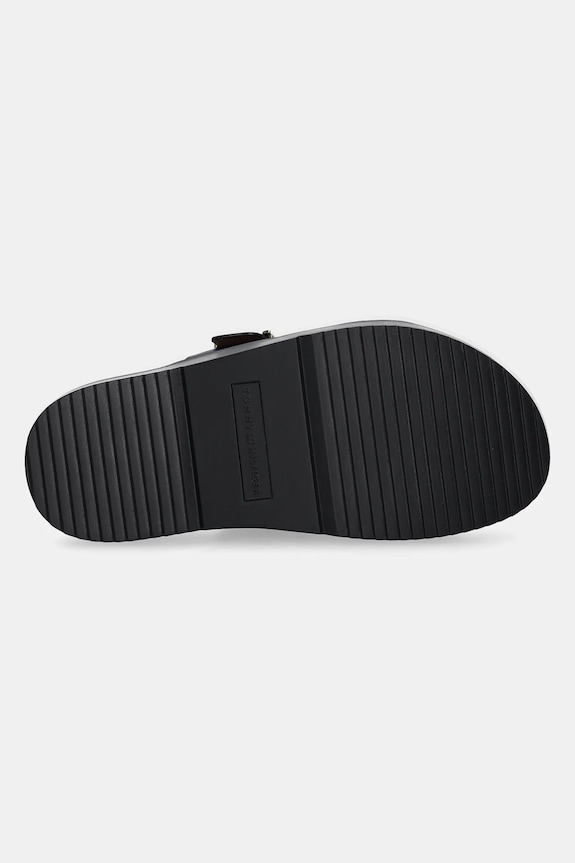 Tommy Hilfiger klapki skórzane LEATHER SPORTY MULE FW0FW08512 czarny