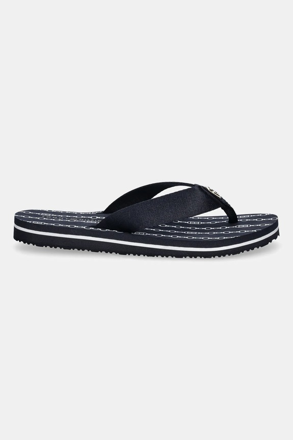 Σαγιονάρες Tommy Hilfiger TH CHAIN PRINT BEACH SANDAL FW0FW08514 σκούρο μπλε SS25