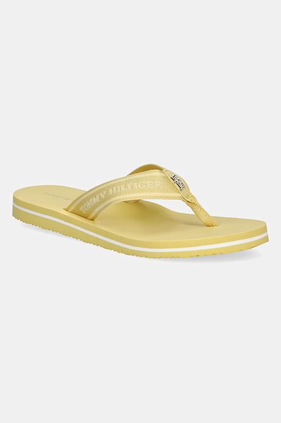 Japanke Tommy Hilfiger HILFIGER WEBBING BEACH SANDAL ravna zlatna FW0FW08515