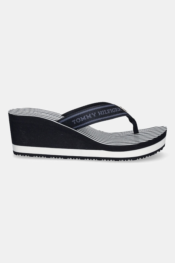 Tommy Hilfiger infradito TH STRIPES WEDGE BEACH SANDAL FW0FW08521 blu navy SS25