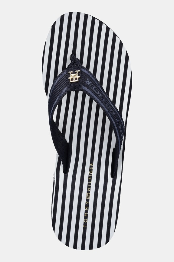Tommy Hilfiger infradito TH STRIPES WEDGE BEACH SANDAL blu navy FW0FW08521