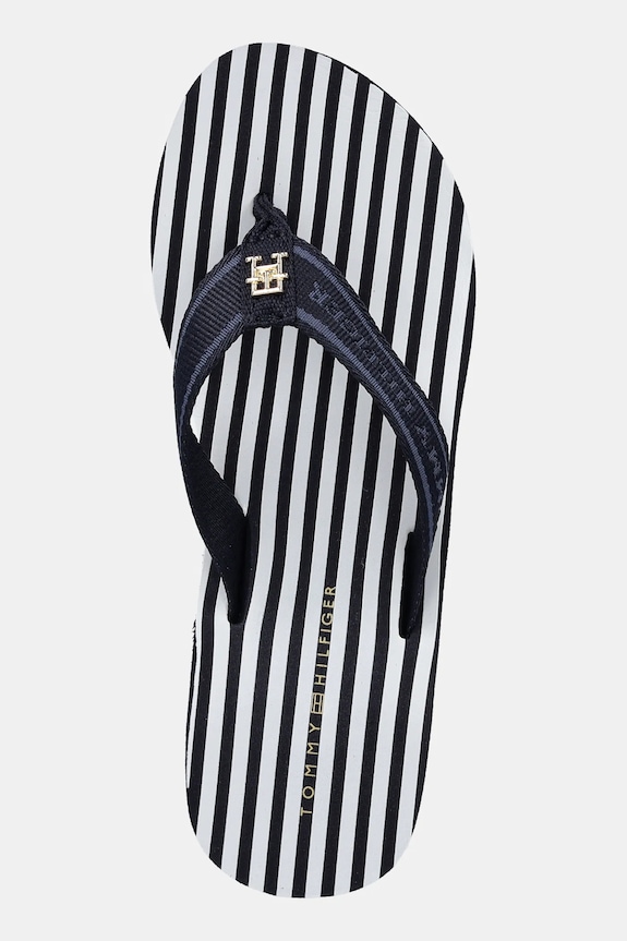 Tommy Hilfiger infradito TH STRIPES WEDGE BEACH SANDAL blu navy FW0FW08521