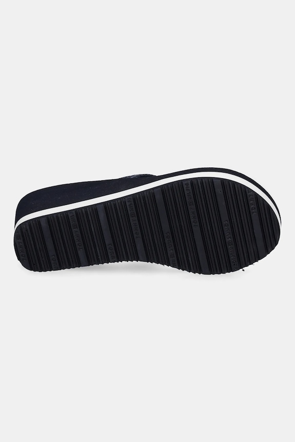 Tommy Hilfiger infradito TH STRIPES WEDGE BEACH SANDAL FW0FW08521 blu navy