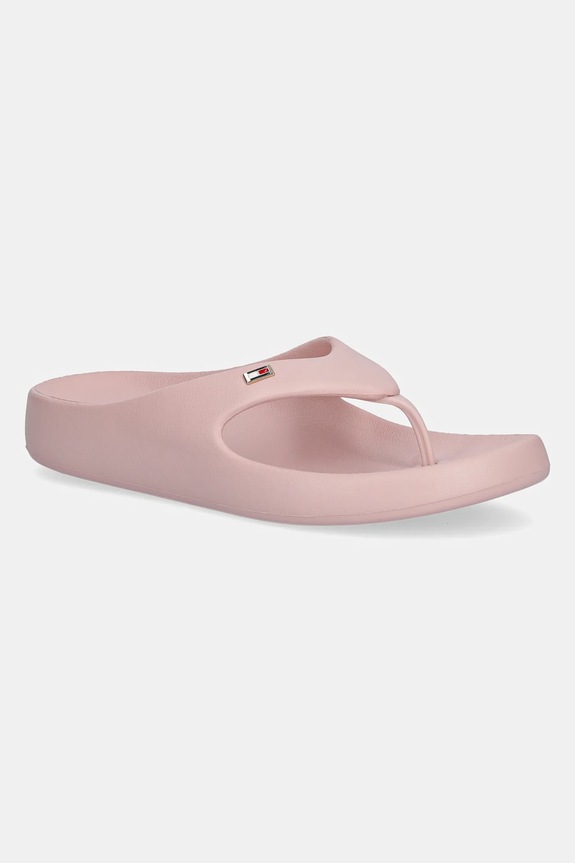 Šľapky Tommy Hilfiger TH COMFORT BEACH SANDAL plochý ružová FW0FW08522
