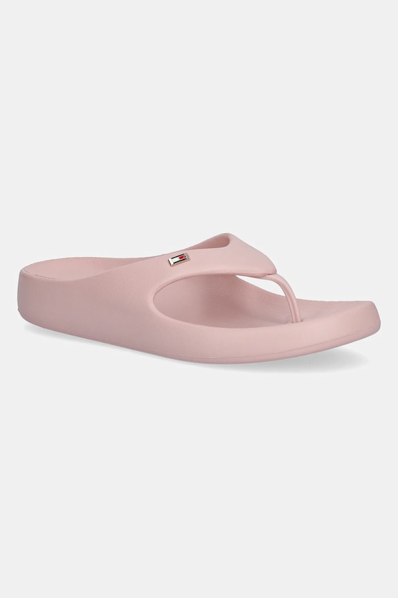 Šľapky Tommy Hilfiger TH COMFORT BEACH SANDAL plochý ružová FW0FW08522
