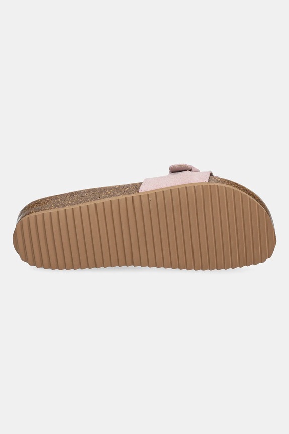 Tommy Hilfiger papucs velúrból SOFT SUEDE ADJUSTABLE MULE FW0FW08809 rózsaszín