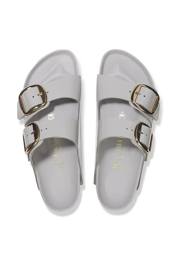 Кожаные шлепанцы Birkenstock Arizona Big Buckle 1029391 серый