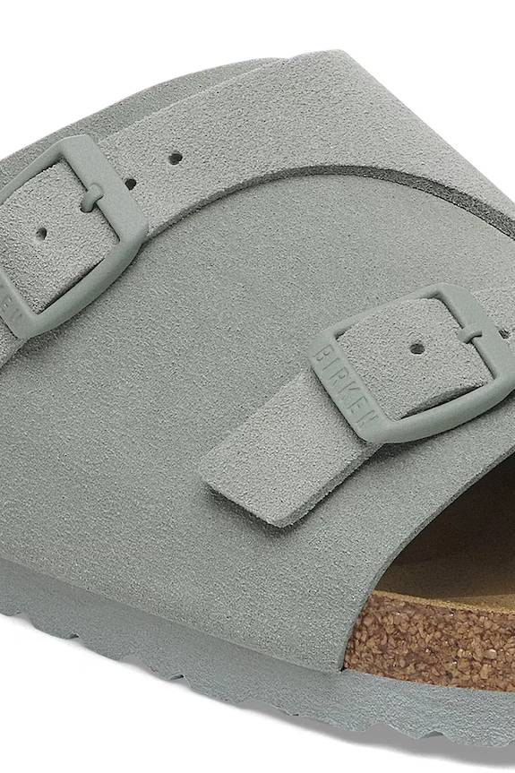 Obuwie Birkenstock klapki zamszowe Zürich 1029166 niebieski