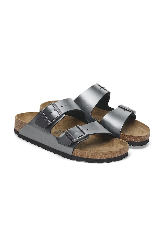 Birkenstock papuci Arizona Metallic negru 1029224