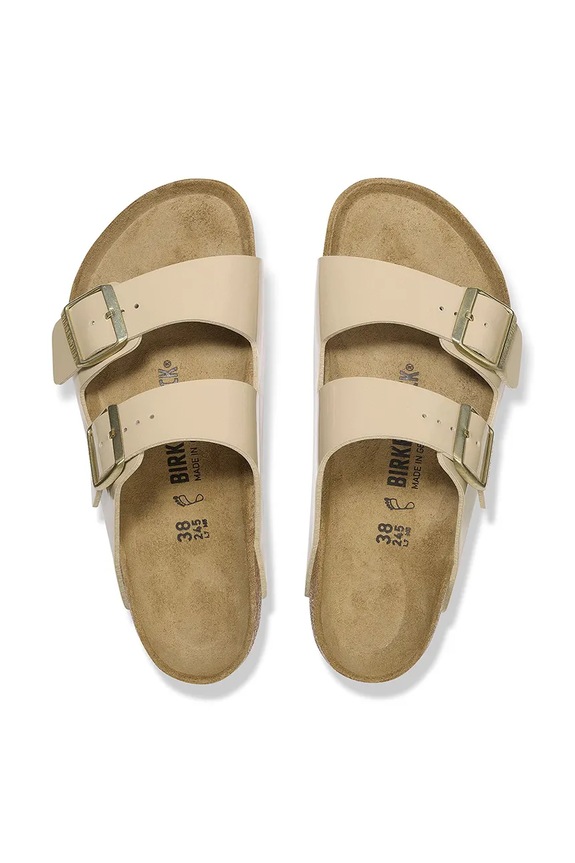 Birkenstock klapki Arizona Patent 1013069 beżowy