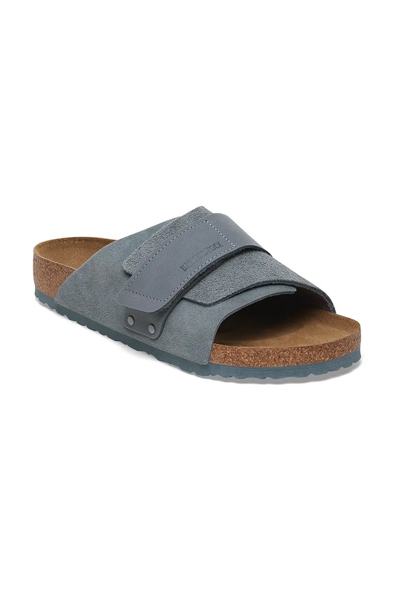 Kožené pantofle Birkenstock Kyoto 1029157 šedá SS25