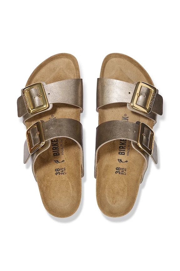 Παπούτσια Παντόφλες Birkenstock Sydney Graceful Cushion Buckle 1029356 καφέ