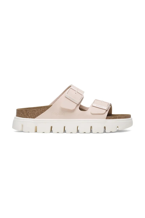 Παντόφλες Birkenstock Arizona Chunky Birkenstock x Papillio ίσια πλατφόρμα ροζ 1029110