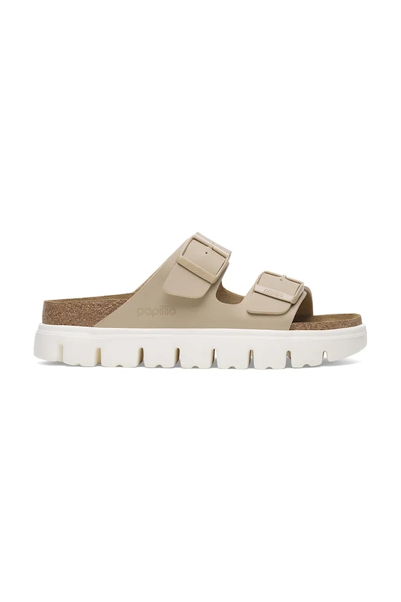 Παντόφλες Birkenstock Arizona Chunky Birkenstock x Papillio ίσια πλατφόρμα μπεζ 1029094