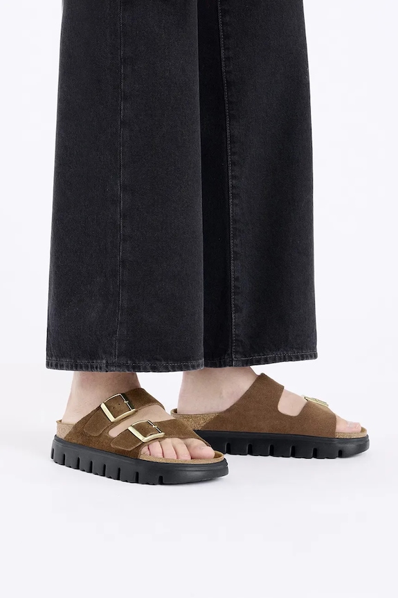 Birkenstock ciabatte slide in camoscio Arizona Chunky Birkenstock x Papillio 1028389