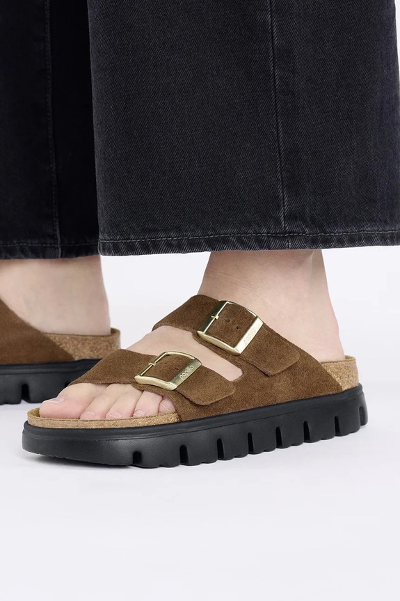 Birkenstock ciabatte slide in camoscio Arizona Chunky Birkenstock x Papillio 1028389