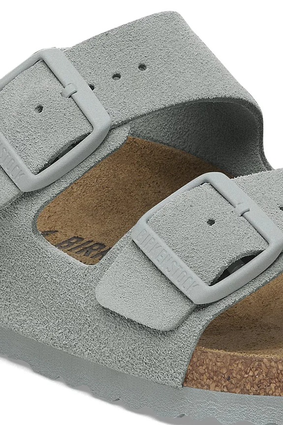 Obuwie Birkenstock klapki zamszowe Arizona 1029215 niebieski