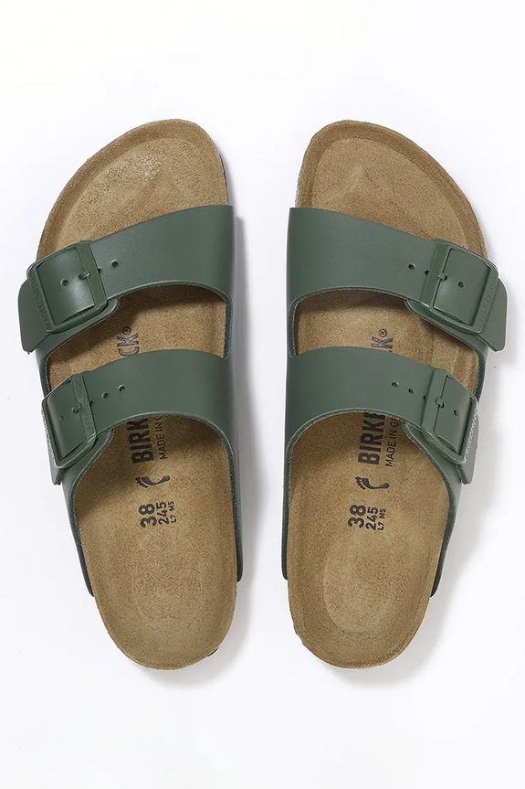 Обувь Кожаные шлепанцы Birkenstock Arizona 1029107 зелёный