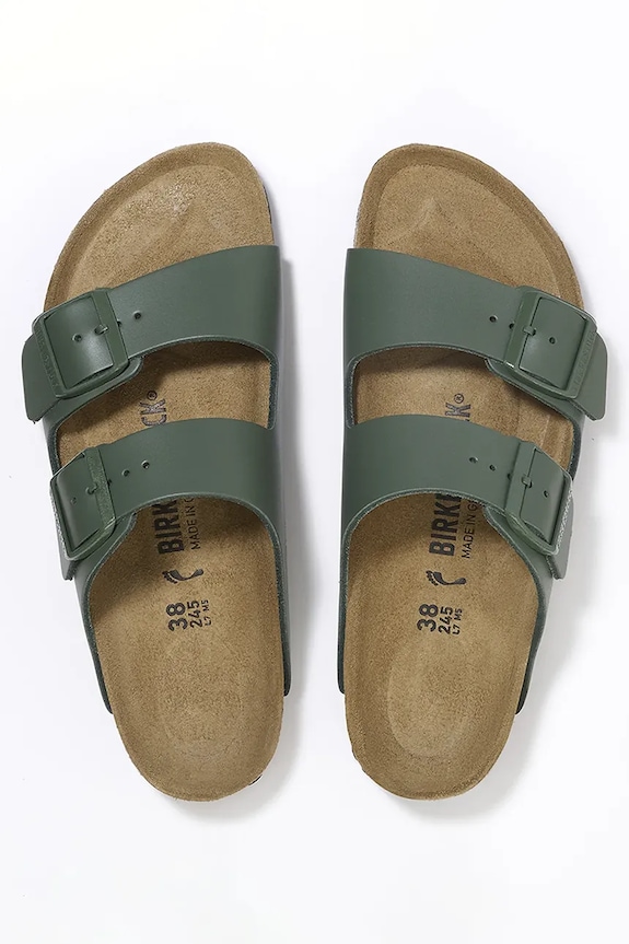 Обувь Кожаные шлепанцы Birkenstock Arizona 1029107 зелёный