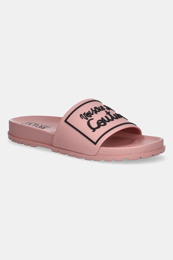 Šľapky Versace Jeans Couture plochý ružová 78VA3SQ2.71352.489