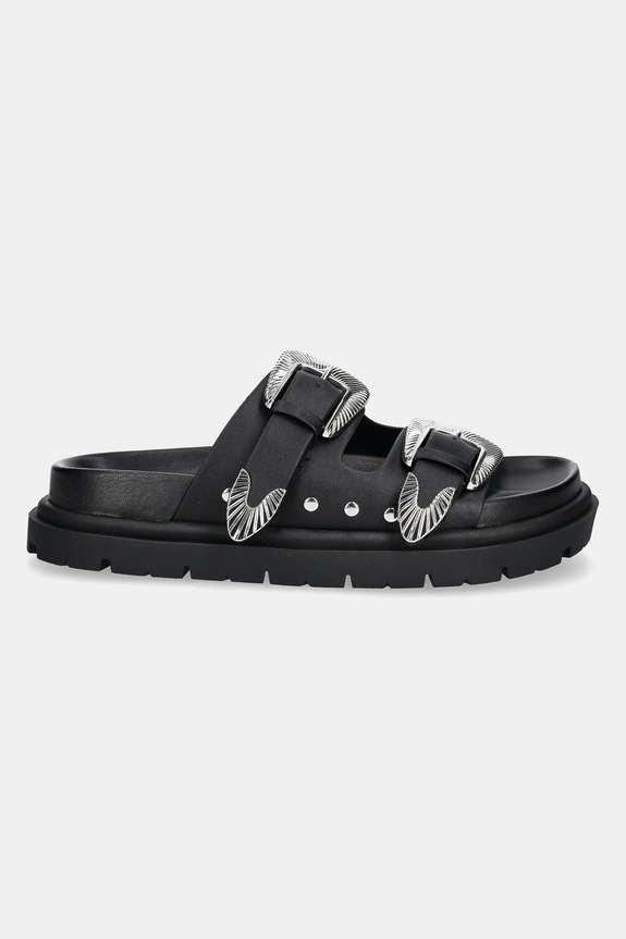 Steve Madden klapki skórzane Outcast SM11003703.05O czarny SS25