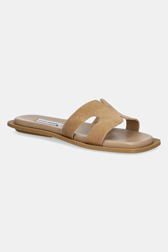 Steve Madden ciabatte slide in pelle Sofia flat marrone SM11003523.299