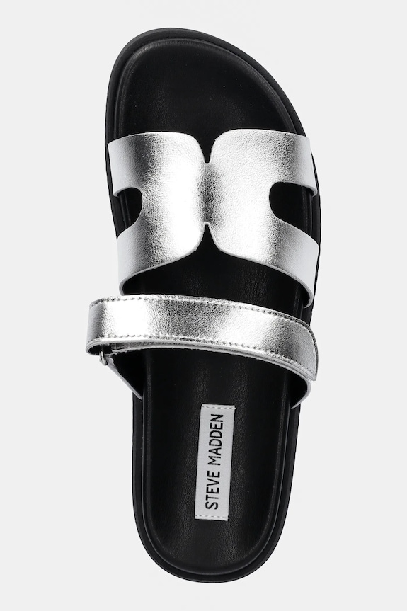 Kožené šľapky Steve Madden Missile strieborná SM11003028.915
