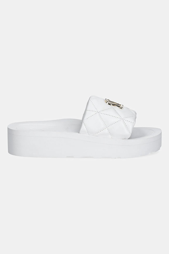 Love Moschino klapki skórzane JA28014I1MIE0100 biały SS25