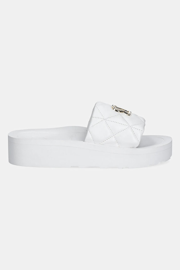 Love Moschino klapki skórzane JA28014I1MIE0100 biały SS25