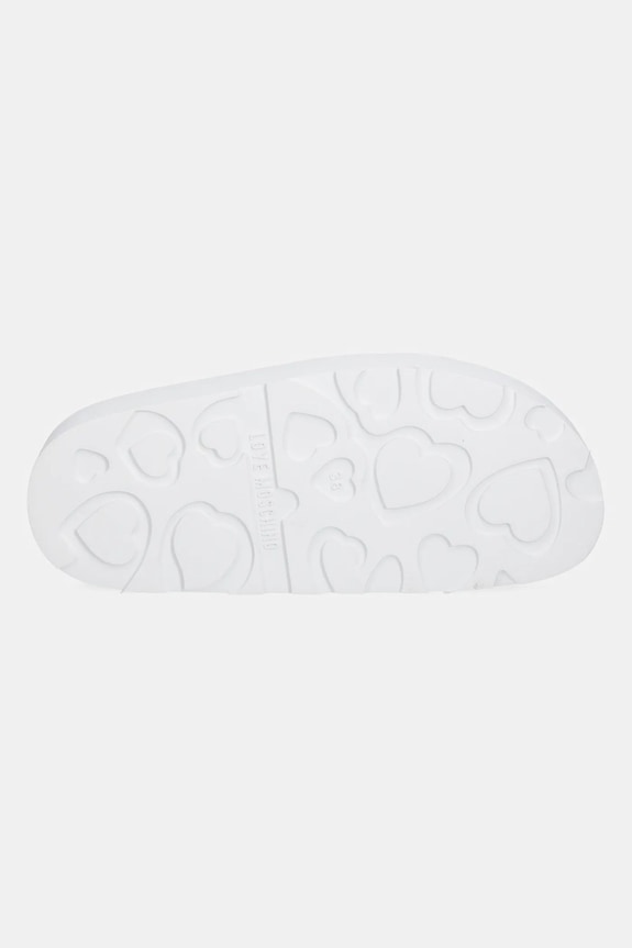 Love Moschino klapki skórzane JA28014I1MIE0100 biały