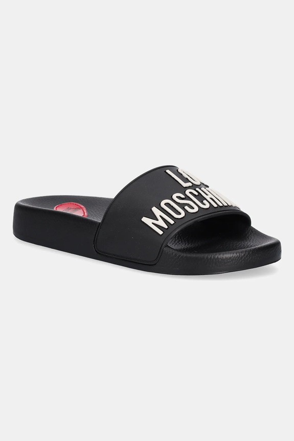 Love Moschino papucs szintetikus fekete JA28052G1MI14000