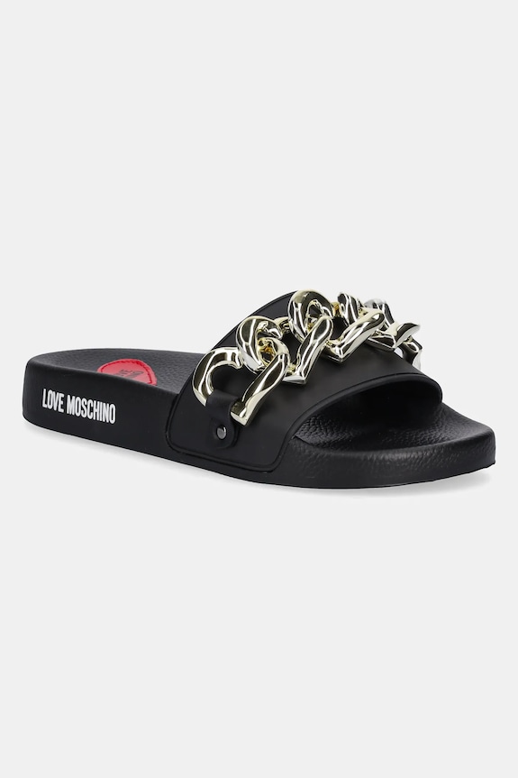 Love Moschino papucs szintetikus fekete JA28132G1MI16000