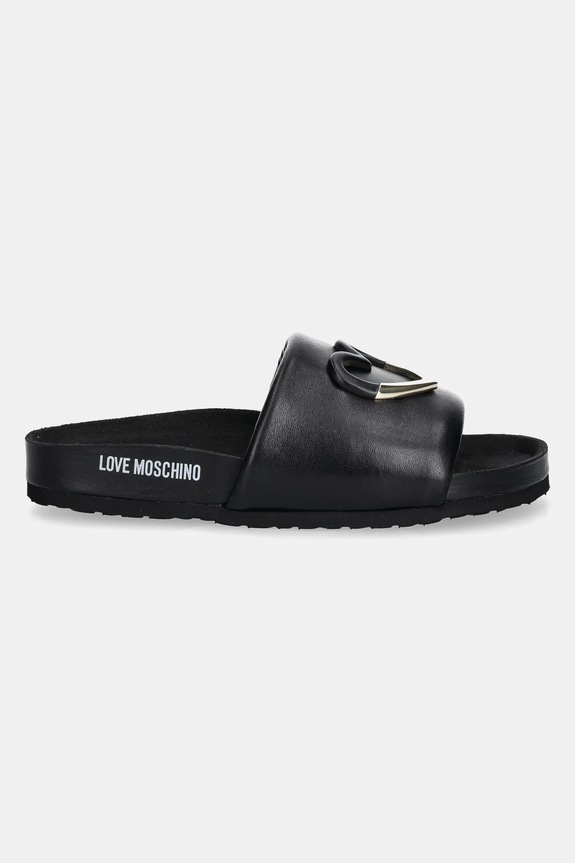 Kožené pantofle Love Moschino JA28283G1MIE0000 černá SS25