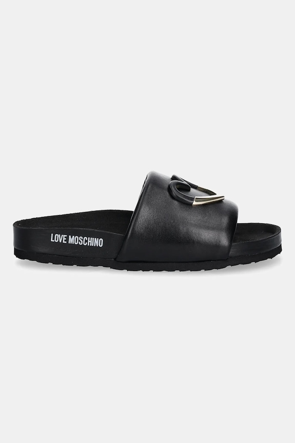 Kožené pantofle Love Moschino JA28283G1MIE0000 černá SS25