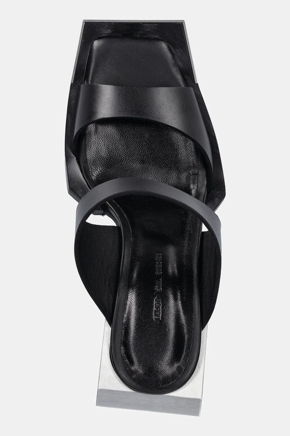 Δερμάτινες παντόφλες Heliot Emil μαύρο PRESS25.W.17.003.BLK01