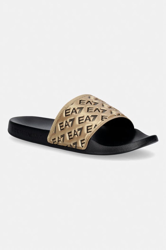 EA7 Emporio Armani papuci de damă sintetic negru AF15125.7X000109