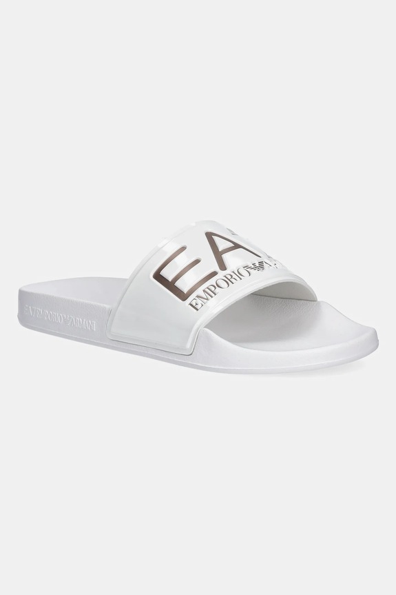 EA7 Emporio Armani ciabatte slide da piscina da donna flat bianco AF15118.7X000108