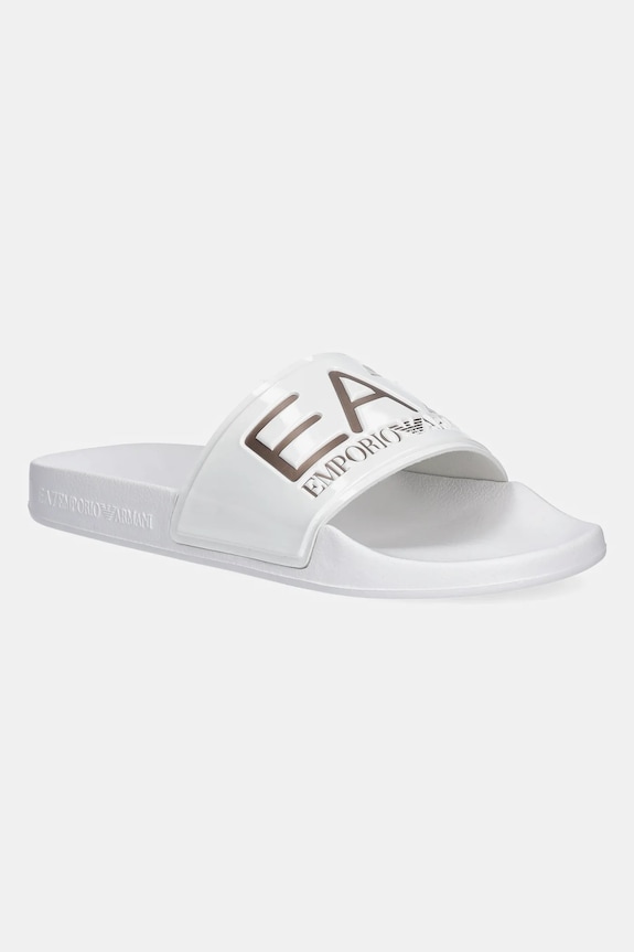 EA7 Emporio Armani ciabatte slide da piscina da donna flat bianco AF15118.7X000108