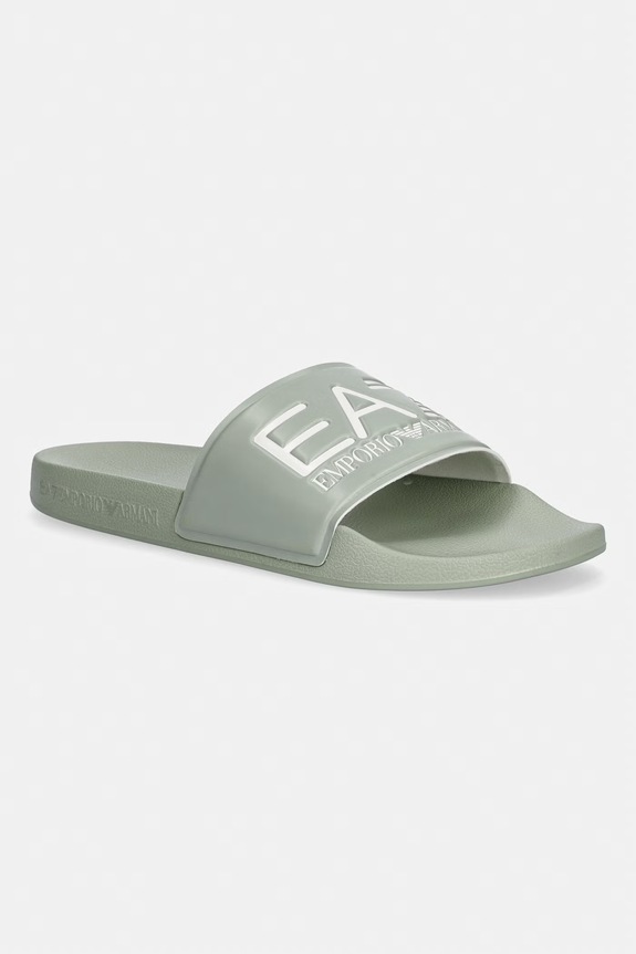 EA7 Emporio Armani papuci damă pentru piscină verde AF15118.7X000108