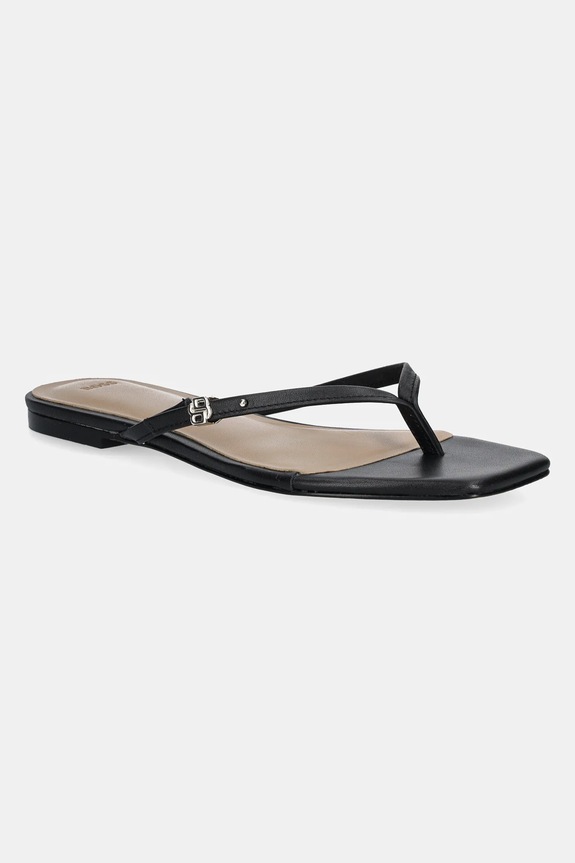 BOSS papuci de piele Charlize piele negru 50542228.001