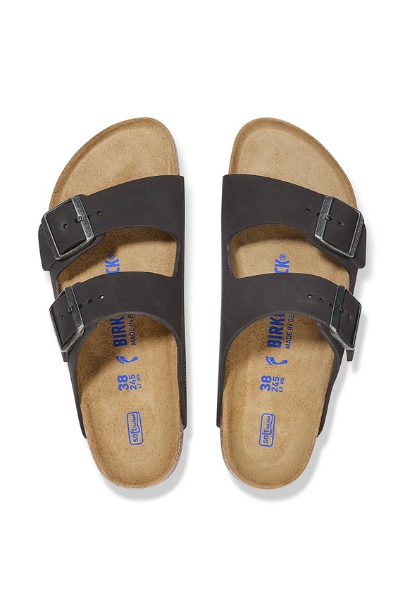 Boty Nubukové pantofle Birkenstock Arizona SFB 1019011 černá