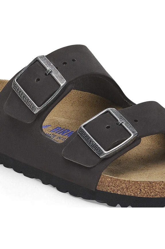 Obuwie Birkenstock klapki nubukowe Arizona SFB 1019035 czarny
