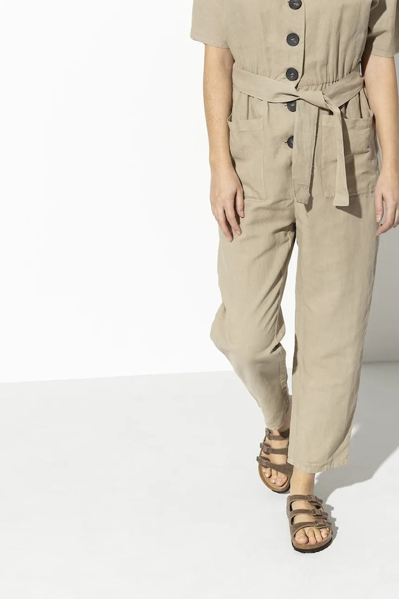 Birkenstock klapki skórzane Florida SFB 1011432.Tabacco